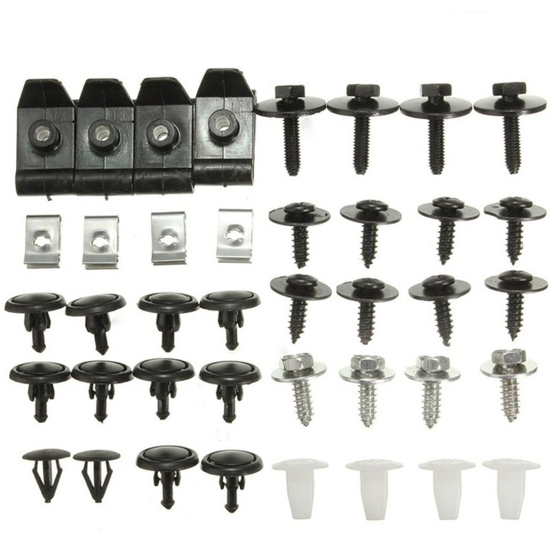 Car Engine Undertray Cover Fastener Clips Screws Kit Fender Shield Splash Guard
