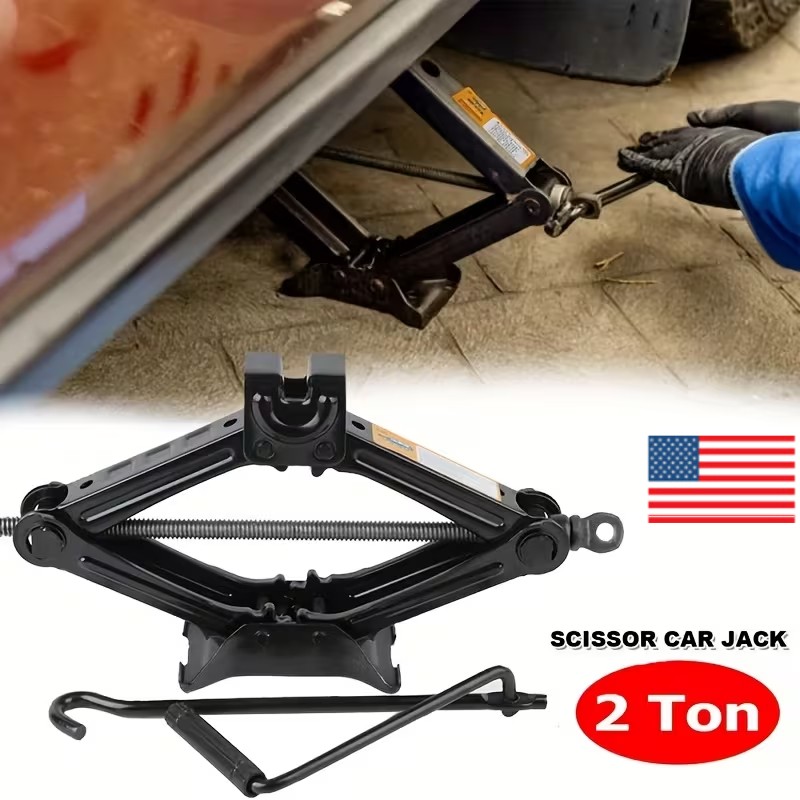 2 Ton Scissor Jack Handle Crank Tool For Car Van Garage Tire Wheel Change Quick