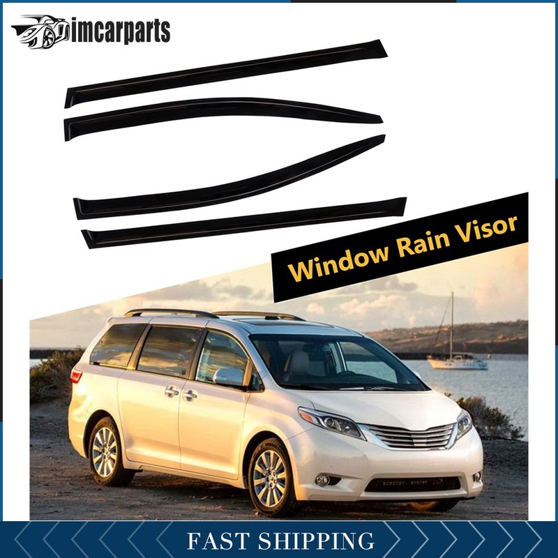 For Toyota 2011-2018 Sienna Wind Sun Rain Guard Vent Shade Window Visor Acrylic