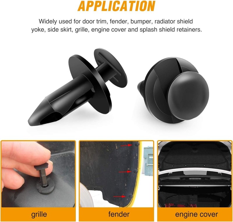 Auto Body Push Retainer Clips 200 Pack for GM Ford Chrysler Honda gallery
