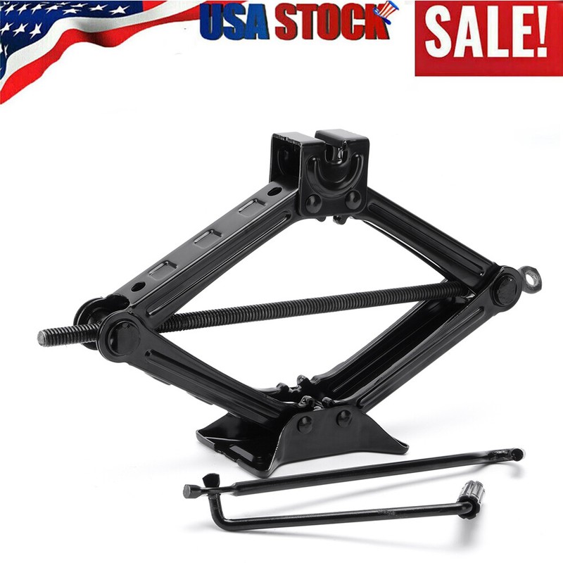 2 Ton Mini Portable Scissor Jack Car Van Vehicle Stand Tire Tool With Handle USA