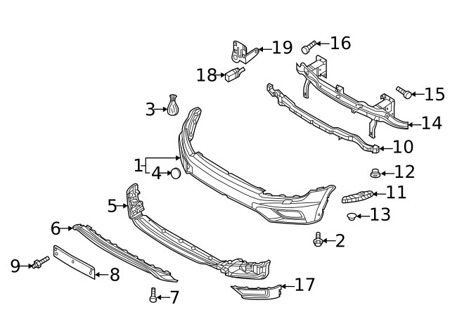 Genuine Volkswagen Fog Light Trim 5NN-853-212-B-9B9 gallery