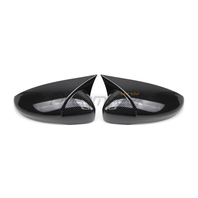 Side Rearview Mirror Cover Carbon Fiber Look For VW Scirocco Passat CC W/ Turn gallery