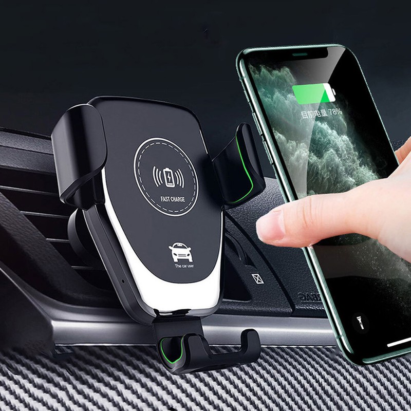 Wireless 10W Fast Charger Car Phone Holder Gravity Mount Universal Accessories gallery