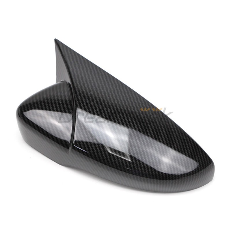 Side Rearview Mirror Cover Carbon Fiber Look For VW Scirocco Passat CC W/ Turn gallery