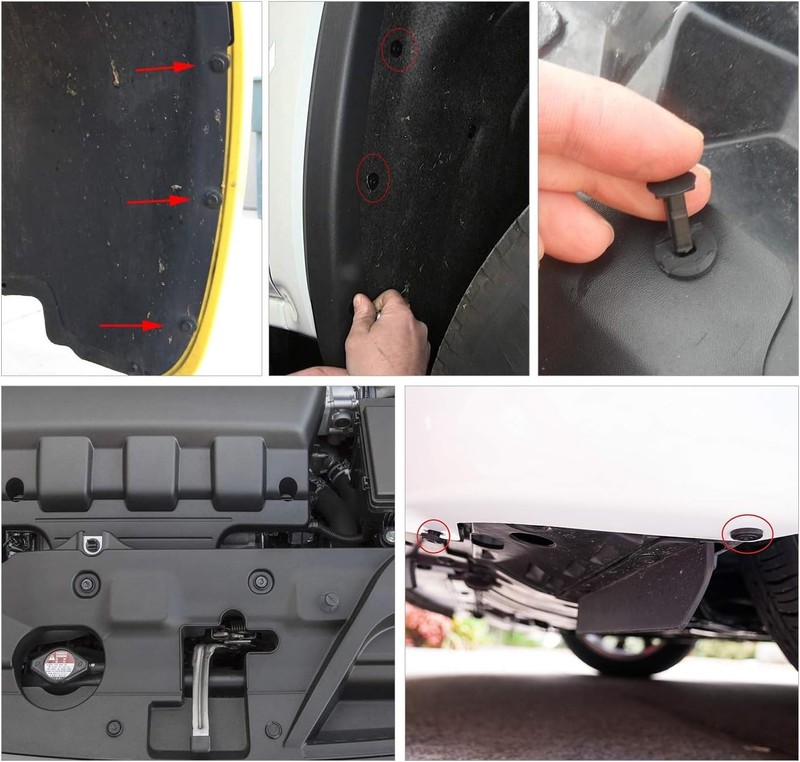 200Pcs Universal Car Push Pin Rivet Clip Bumper Fender Trim Fastener Kit 6 Sizes gallery