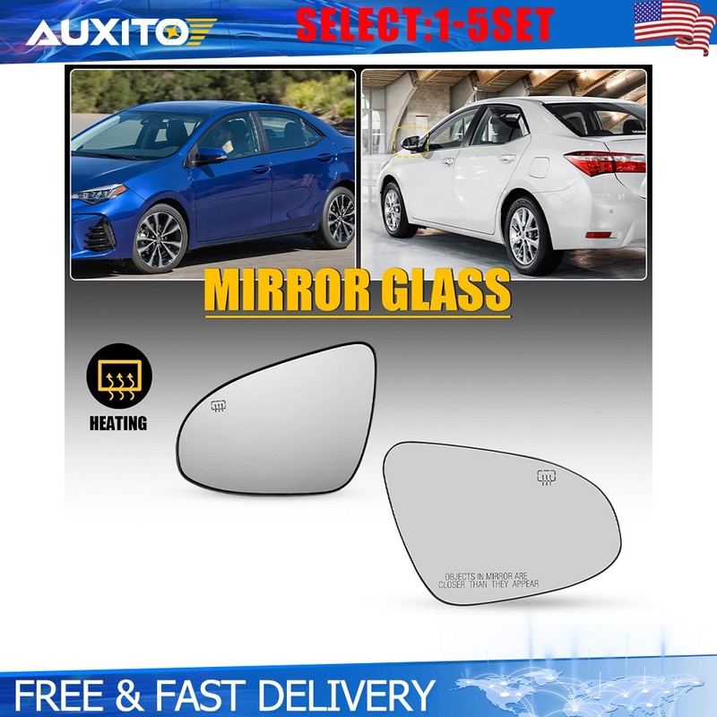Heated Mirror Glass For Toyota Corolla 2014 2015 2016 2017 2018 2019 Model 2-10X