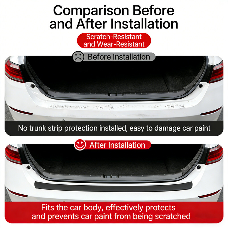 41x3.4inch Customized For Kia Rear Bumper Protector Anti-Scratch Trimmable Guard gallery