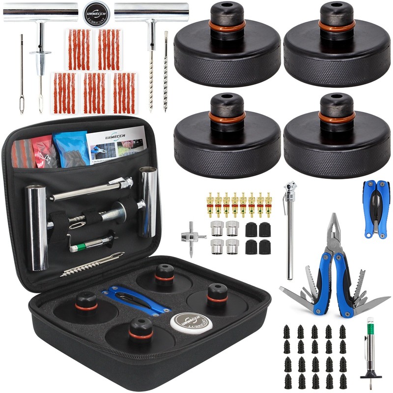 For Tesla Model 3/Y/S/X Car Jack Lift Pad Adapter W/ Car Tire Repair Too Kit