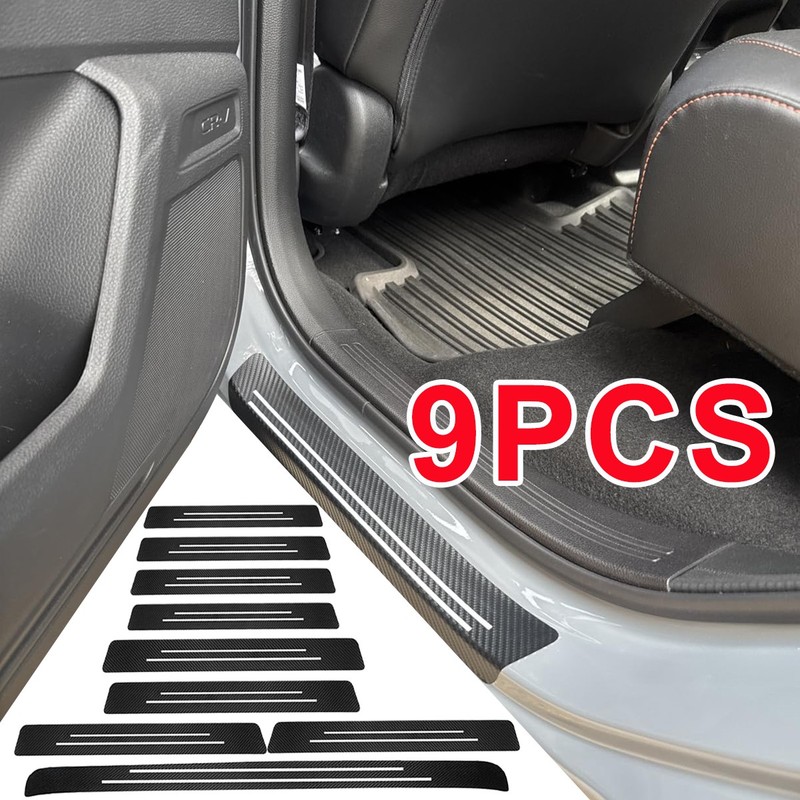 For Volkswagen 9Pcs Door Sill Protector 2.8in Wide Custom Anti-Scratch Guard Kit