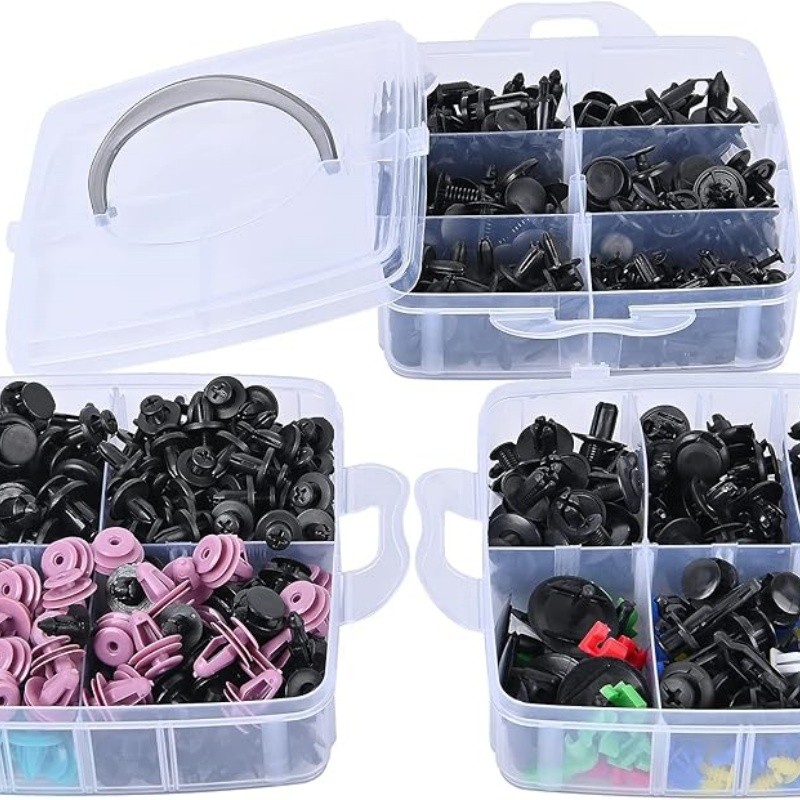 725PCS Car Push Retainer Clips Body Plastic Fasteners Kit Bumper Fender Rivets gallery