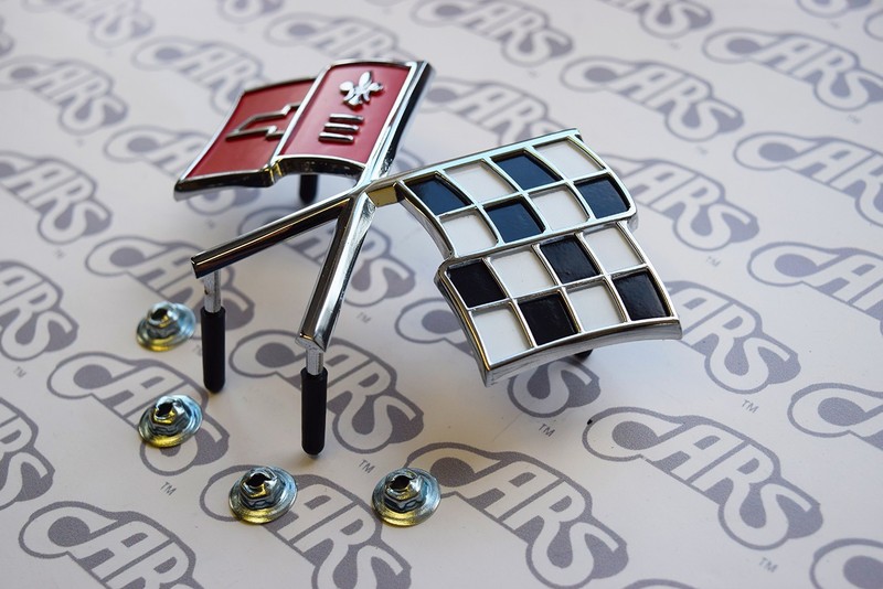 1965 Chevrolet Corvette Front Nose Emblem | FE65C | w/ Mounting Hardware