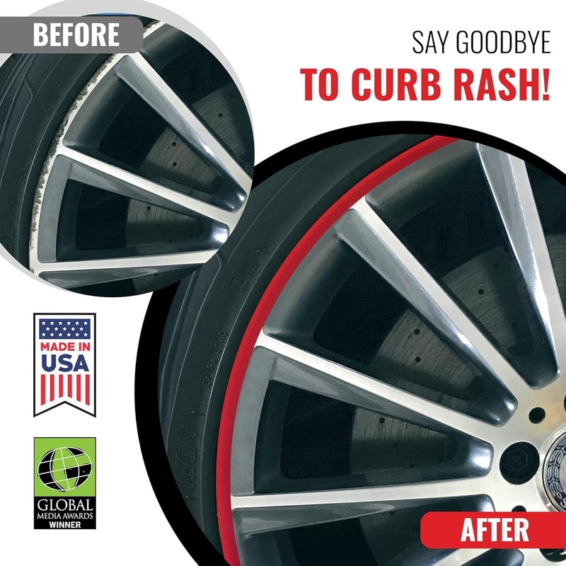 Car Rim Protector Rubber 24 Inch Wheel Curb Rash Protection DIY Easy Fit gallery