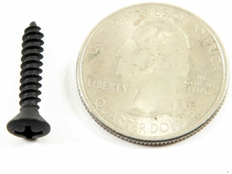 #6 x 3/4" Phillips Oval Head Black Trim Screws (Qty-25) #2003 gallery