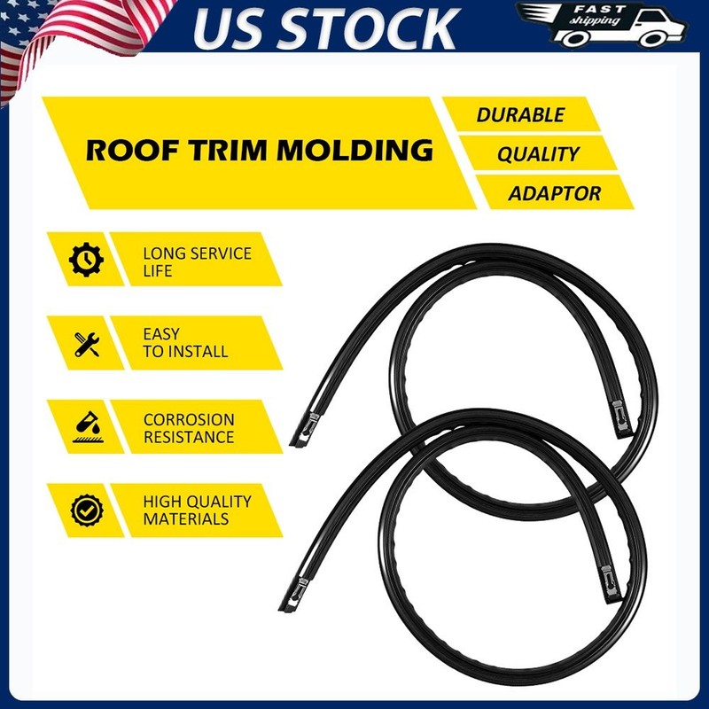 2x Left & Right Outer Roof Trim Molding For Honda Civic 2016-2021 74306-TBA-A11