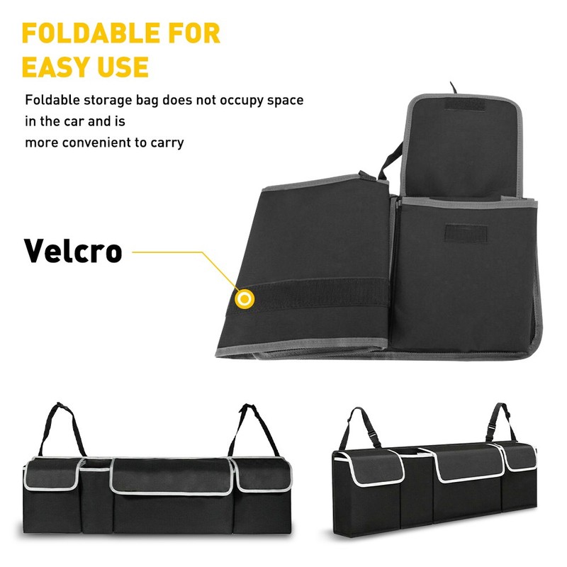 F/Car Trunk Organizer Oxford Interior Accessories Back Seat Storage Bag 4 Pocket gallery