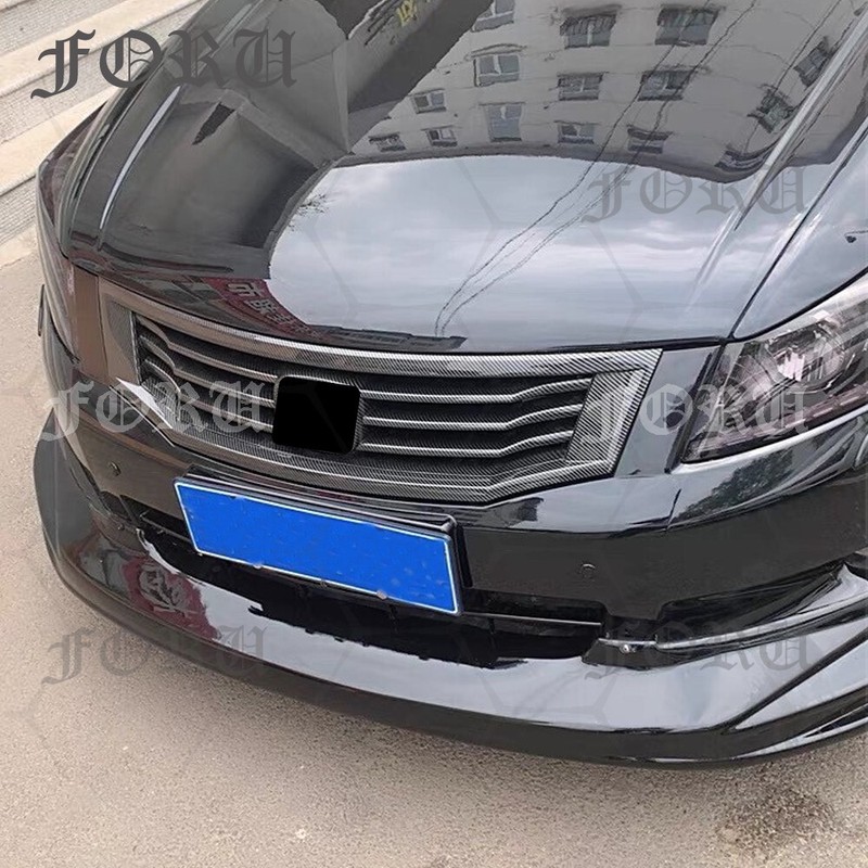 Carbon Fiber Look Front Bumper Grille For 2008-2010 8th Gen Honda Accord Sedan