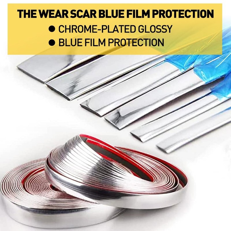 Chrome Trim Molding Strip Car Door Window Bumper Side Trime Protector 25ft 10mm gallery