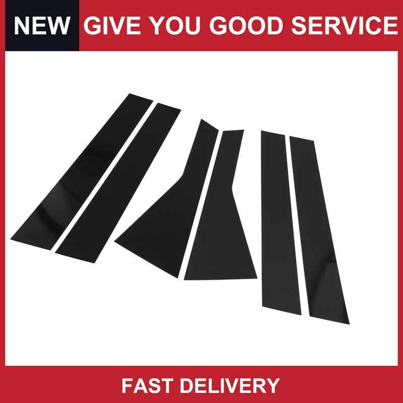 6Pcs Door Pillar Window Trim for Nissan Rogue 21-23 Black