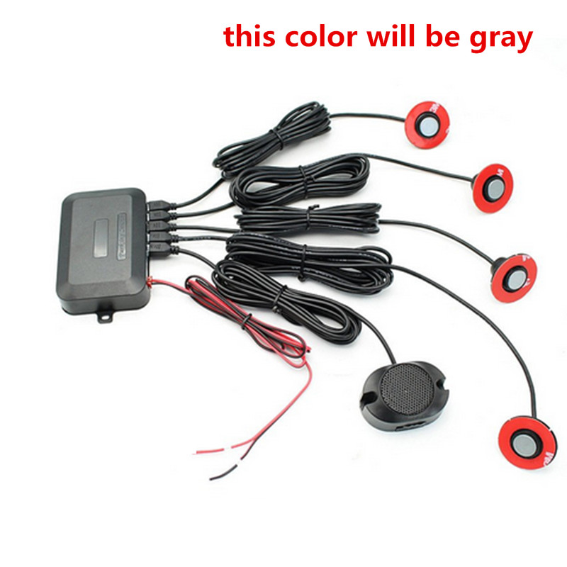 Car Reverse Backup Rear Radar Sound Buzzer Alarm System With 4 Parking Sensors gallery