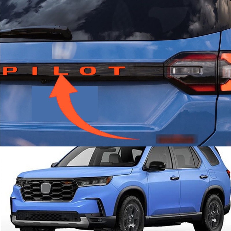 Orange Letter Vinyl Decals Tailgate Rear Compatible for Honda Pilot 2023 2024 25