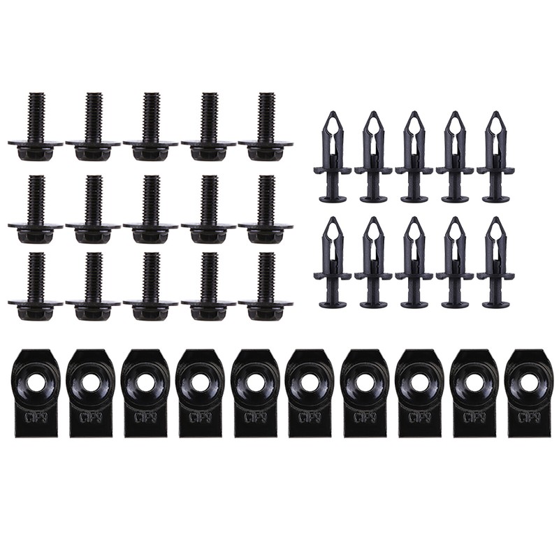 35PCS Engine Under Cover Splash Shield Guard Bumper Body Bolts & U-nut Clip Fast gallery