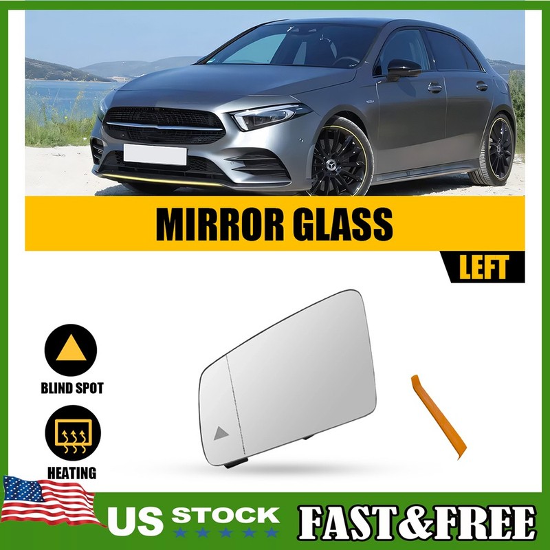 LH Driver Side Mirror Glass Heat W/Blind Spot for Benz CL600 CLA250 CLS400 1~10X