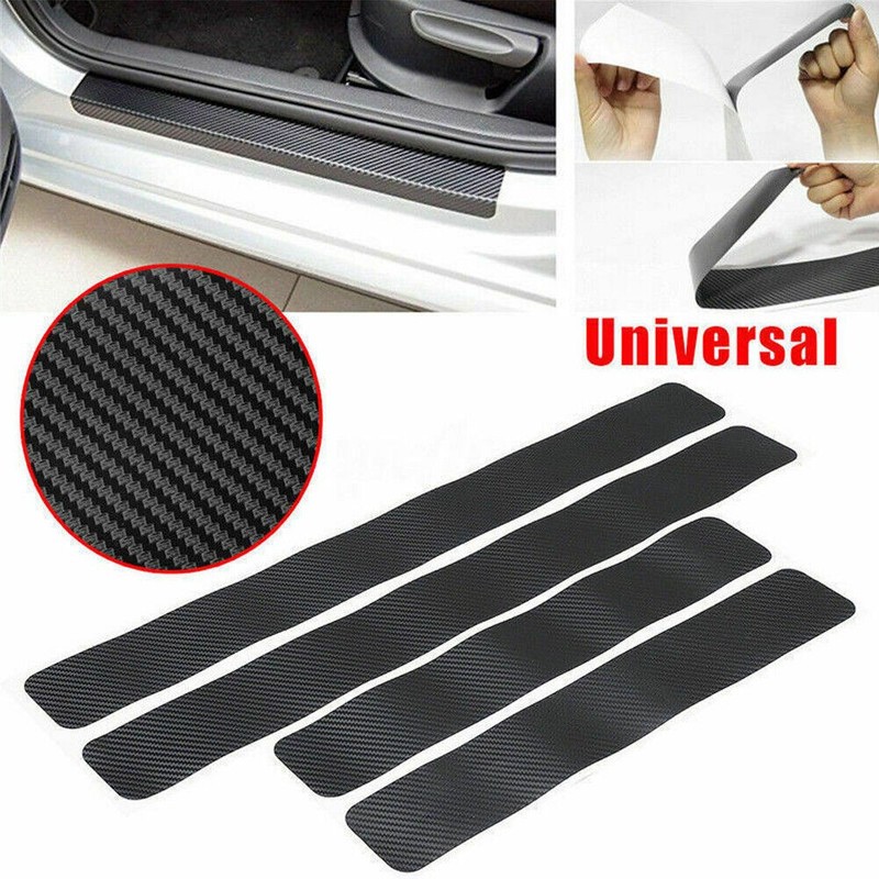 4X Carbon Fiber Door Sill Scuff Plate Stickers Universal Cuttable✨ gallery