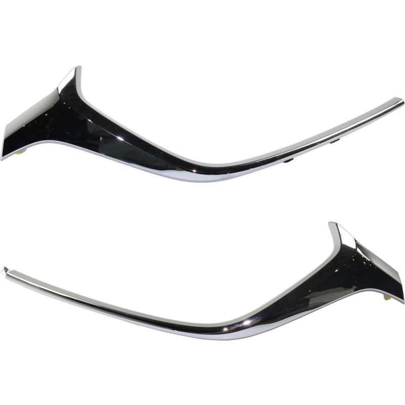 Bumper Trim Set For 2016-2021 Mazda CX-3 Front Driver and Passenger Side Chrome