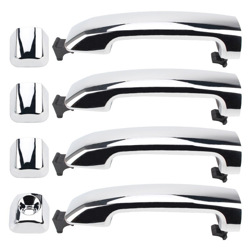 4pcs Exterior Outside Door Handles Chrome For 2007-2019 Toyota Tundra Sequoia