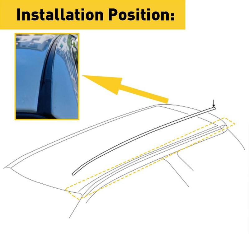 For Toyota Camry 75556-06030 75555-06030 2PC Roof Drip Molding Trim Left+Right gallery