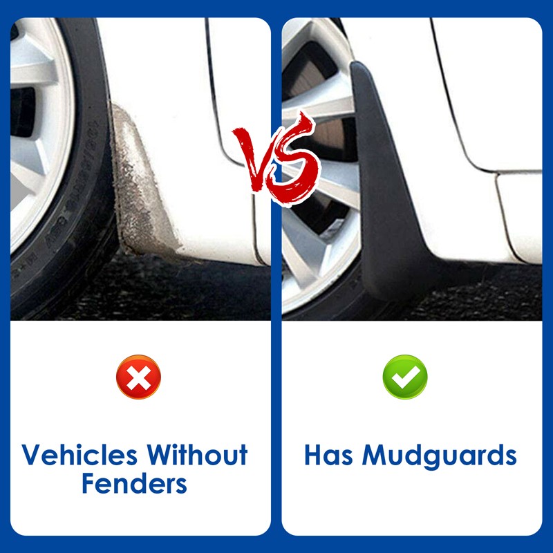 Splash Guards Car Mud Flaps for Front Rear / Tires - Universal Fit Easy Install gallery
