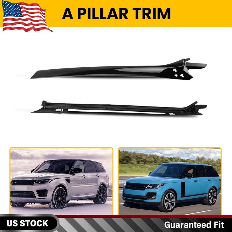 2X Front Windshield A-Pillar Molding Trim Left+Right For 14-22 Range Rover Sport gallery
