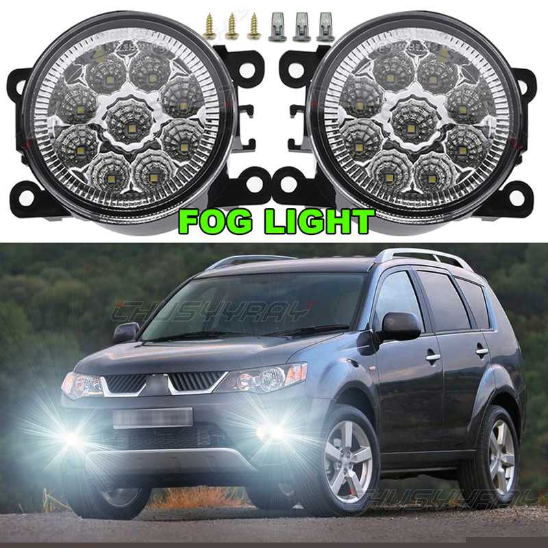 For Mitsubishi Outlander 2007-2009 Fog Lights Driving Bumper Lamps Replacement