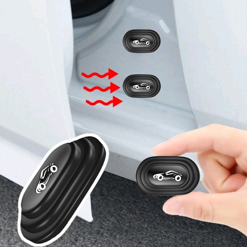 10× Car Door Anti-Shock Silicone Pads Shock Absorbing Gasket Thicken Accessories