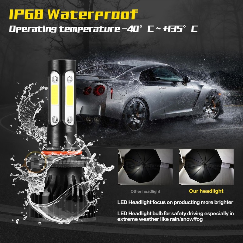 4x 9005 9006 LED Combo Headlight Bulbs High Low Beam Kit 6500K Xenon Super White gallery