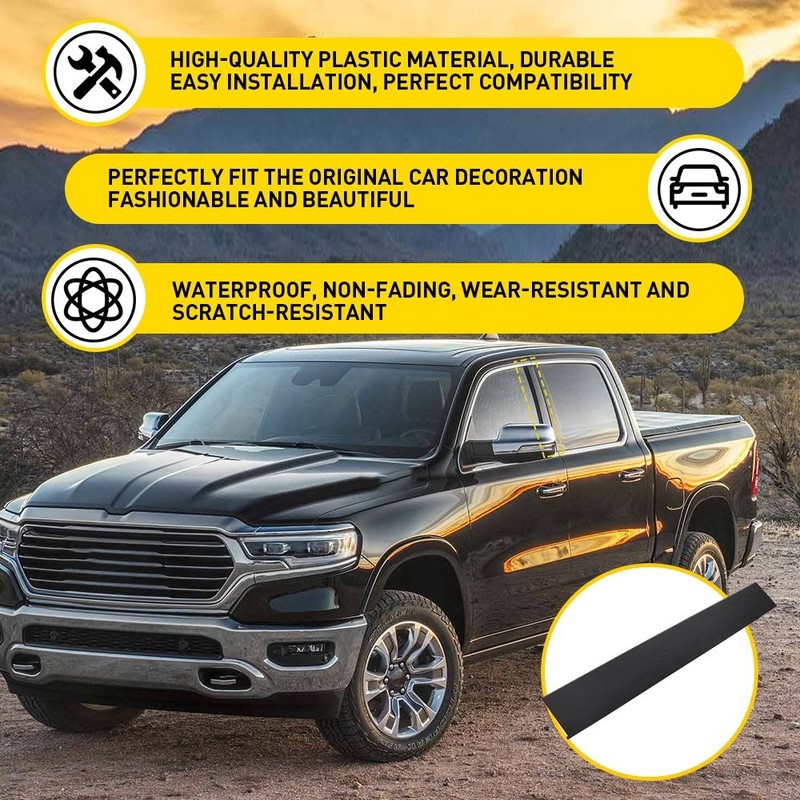Front Driver Door Applique B Pillar Molding Trim For 2019-26 RAM 1500 68292929AD gallery