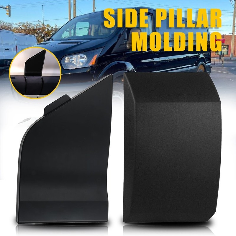 FOR 2015-2019 FORD TRANSIT DRIVER LEFT SIDE PILLAR MOLDING TRIM UPPER & LOWER 2X