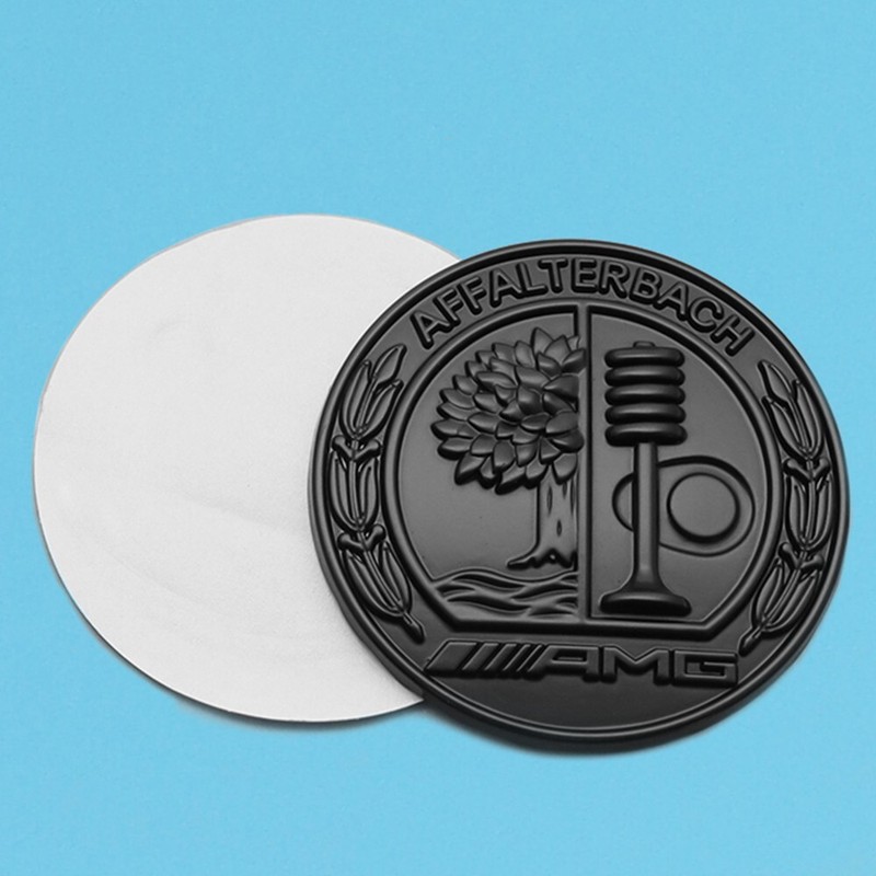 For AMG Front Hood Affalterbach Apple Tree Flat Emblem 57mm 3D Badge Black gallery