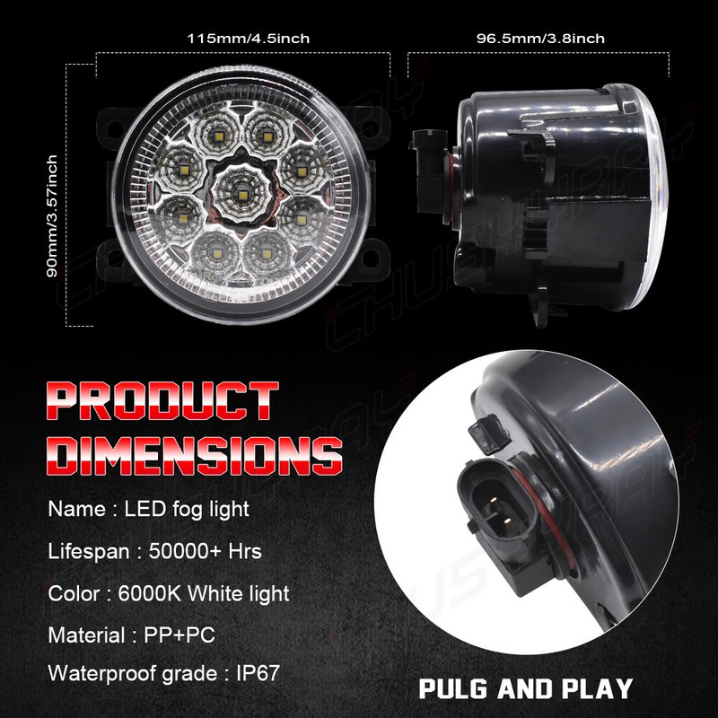 LED Front Fog Light For Nissan Xterra 2004-2012 2013 2014 2015 Replacement Lamps gallery