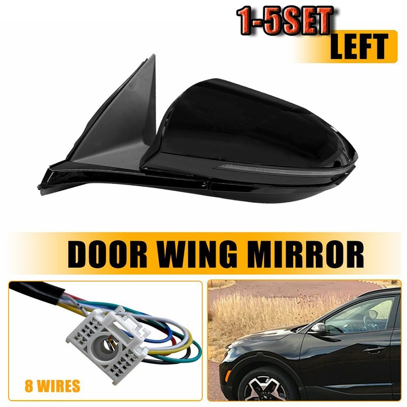 Fit Hyundai Tucson 2022-24 Driver Side Mirror Power Glass Heated Blind Spot1-5x