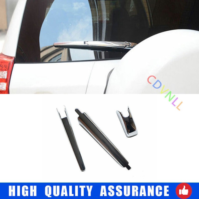 For Toyota RAV4 2006-2012 Chrome Silver Rear Window Wiper Durable Blade Triim 3X