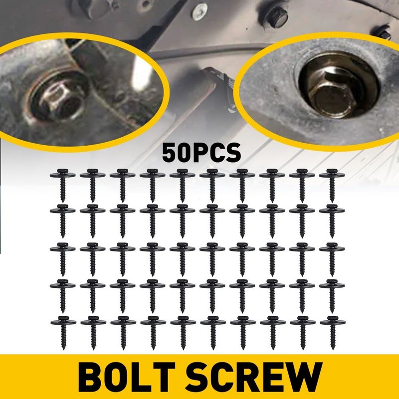 50Pcs/Set Bumper Clips 7.8mm Hood Fender Push Plastic Rivets Retainer Fasteners