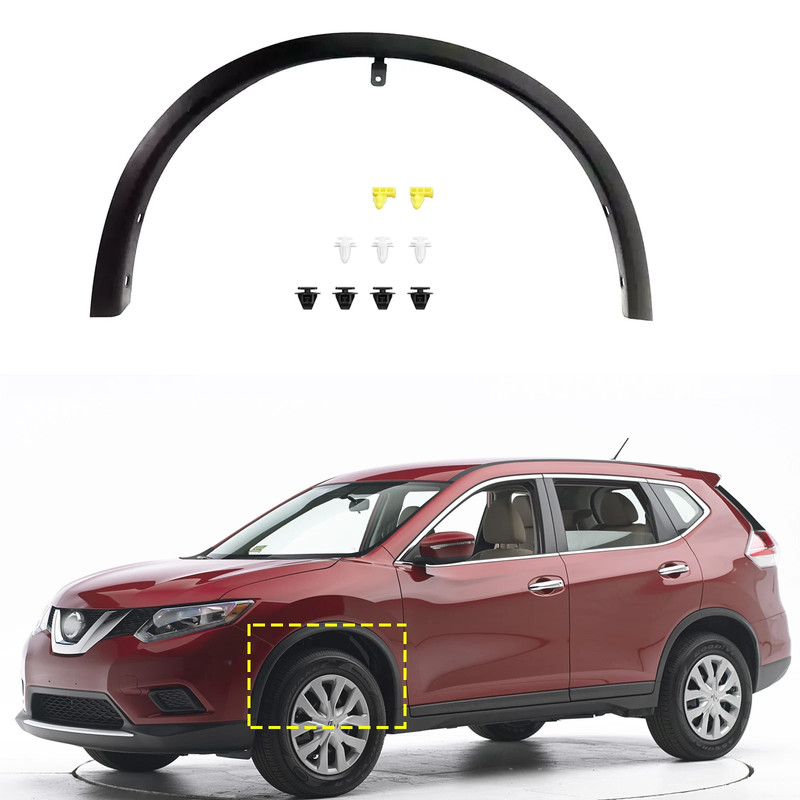 For Nissan Rogue 14-19 Front Driver Left Side Wheel Arch Molding Opening Trim