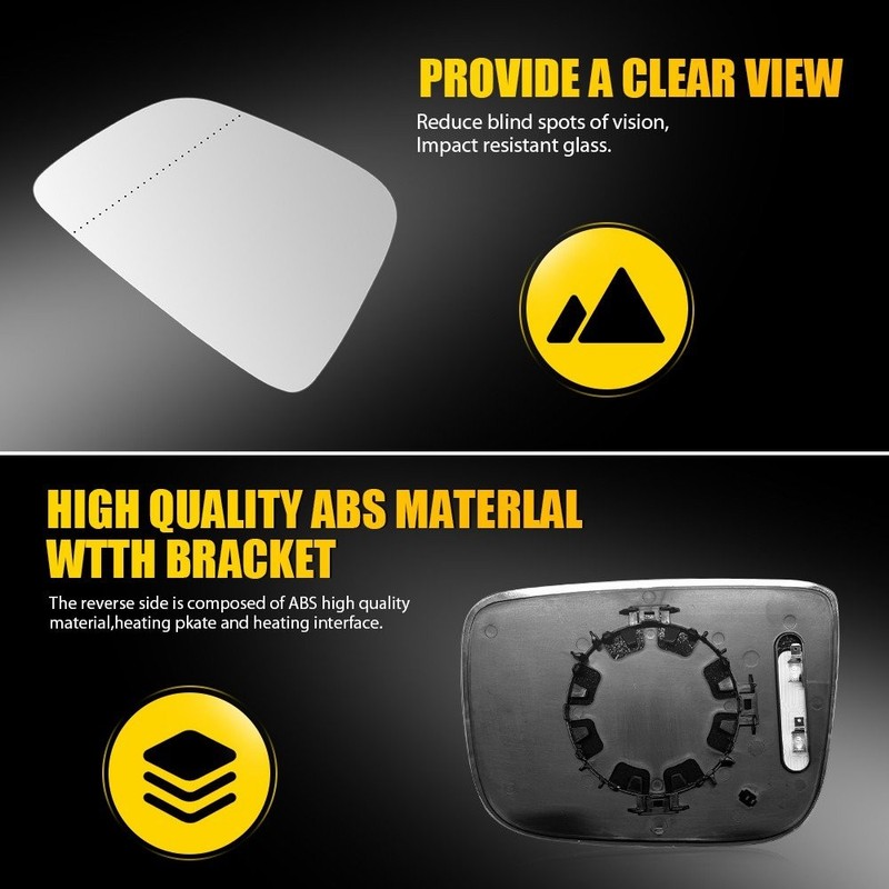 Car Left and Right Side Mirror Glass with Power Heated For 2010-2017 Volvo XC60 gallery