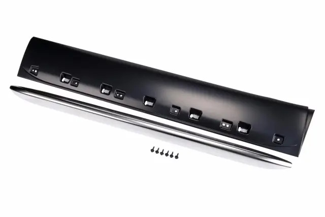Genuine GM Primed Front Driver Side Door Lower Molding with Bolts 22985713