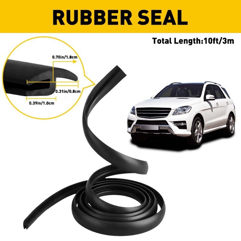 Rubber Seal Edge Trim For Car Door Window Hood Anti Noise Weather Strip Black
