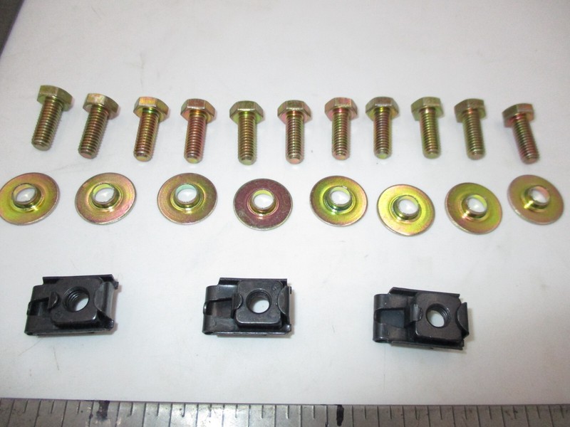 PORSCHE 944 968 944 TURBO ENGINE PROTECTION PLATE HARDWARE KIT ALL NEW PIECES gallery