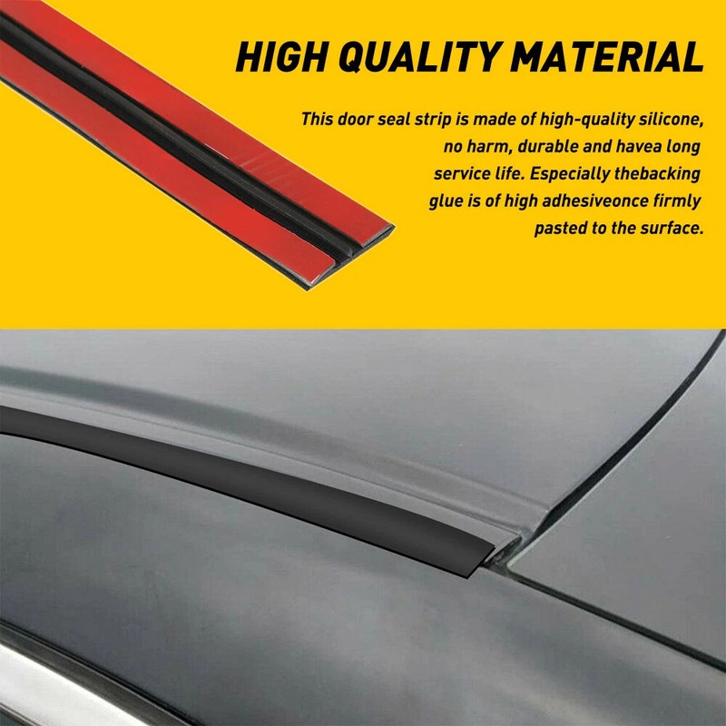 3m T-Shape Rubber Car Seal Strip Rear triangular window Edge Trim All Senson gallery