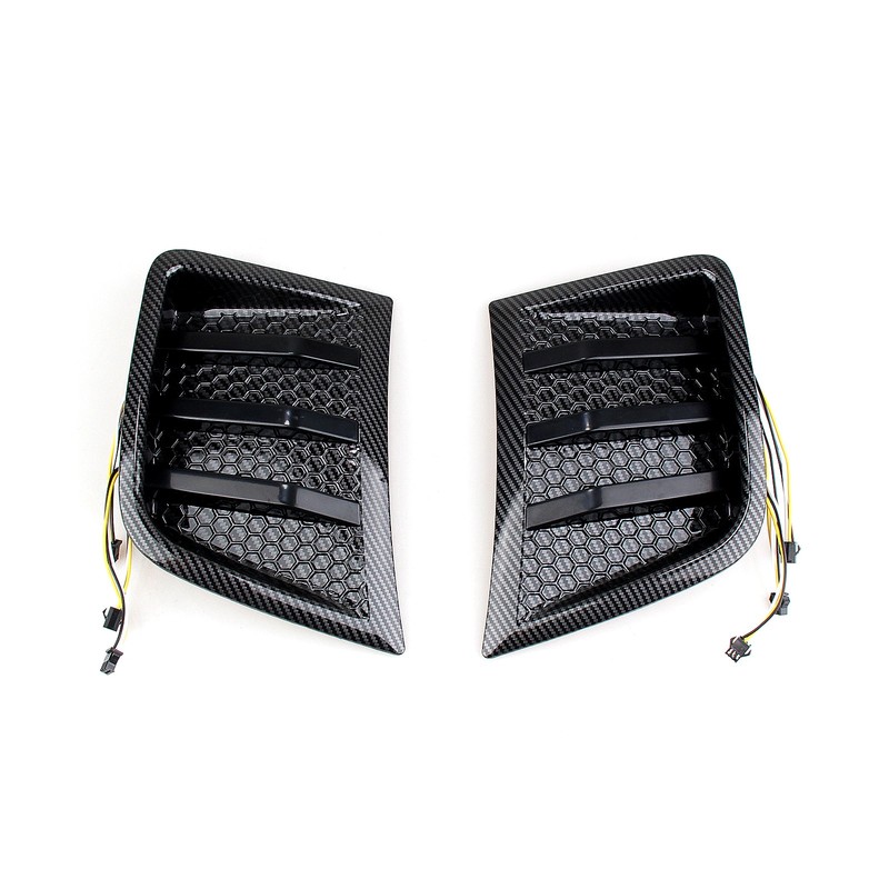 Carbon Look Front Side Air Vent Trim W/ Light For Subaru WRX STi 10th 08-14 gallery
